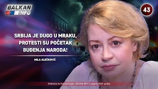 INTERVJU Mila Alečković  Srbija je dugo u mraku protesti su početak buđenja naroda 1482024 [upl. by Ilwain]