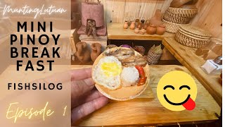 Fishsilog  Pinoy breakfast Real mini cooking only in the Philippines Munting Lutulutuan [upl. by Wilinski787]