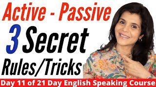 Active and Passive Voice Tricks  3 Secret Rules  Active Voice and Passive Voice in English Grammar [upl. by Hoashis]