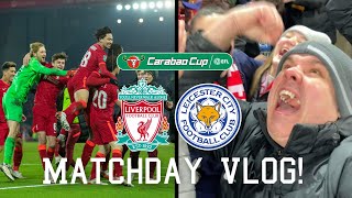 LIVERPOOL WIN IT ON PENALTIES Liverpool FC 33 Leicester City Carabao Cup QFinal Matchday Vlog ⚽⚽ [upl. by Gruber240]