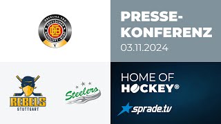 03112024  Pressekonferenz  Stuttgart Rebels vs Bietigheim Steelers [upl. by Aiello235]