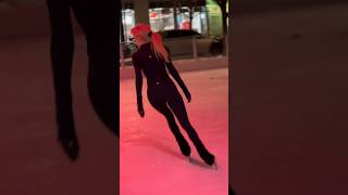 ice skating dance 🖤👀 ice skating dance viral trending video shorts canada germany india [upl. by Nomaid]