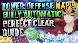 INAZUMA TOWER DEFENSE MAP 9 EASY GUIDE FULLY AUTOMATIC Genshin Impact Dream Pavilion [upl. by Cyprian8]