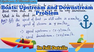 A man takes 20min to row 12km upstream  Boat Speed Upstream amp Downstream Problems In Detail ssccgl [upl. by Assetan]