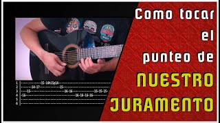 NUESTRO JURAMENTO versión de JULIO JARAMILLO  Punteo Tutorial y Tablatura [upl. by Julita]