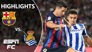 Real Sociedad vs Barcelona  LaLiga Highlights  ESPN FC [upl. by Kylah231]