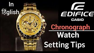 How to use Chronograph Watch Settings Explained in Hindi [upl. by Twila]