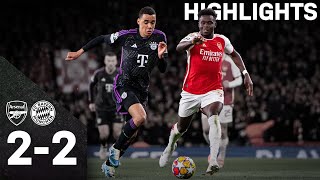 Stunning back and forth ends in draw  Arsenal FC vs FC Bayern 22  UCL Highlights [upl. by Lenneuq]