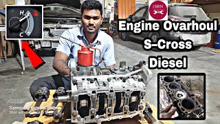 Maruti Suzuki S–Cross Diesel Engine Ovarhoul S–Cross Engine Timing S–Cross engine Repair engine [upl. by Trebloc]