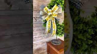 DIY Fall Wreath Bow with Sunflower 🍁How to make Fall Bows for Wreaths [upl. by Alrick584]