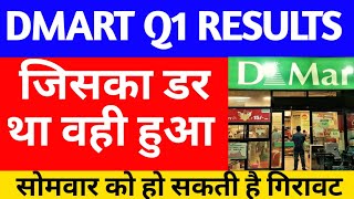 DMART Q1 RESULTS DMART SHARE RESULTS DMART SHARE NEWS DMART SHARE LATEST NEWSDMART SHARE DMART [upl. by Inatirb687]