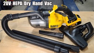 DEWALT 20V Cordless Dry Hand Vacuum Review DCV501H Dust Extractor [upl. by Akemad]