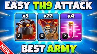 UNSTOPPABLE TH9 ATTACK IVE EVER USED NEW TH19 Attack Strategy Clash of Clans [upl. by Euphemie]