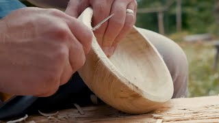 Hand Carving Spoon and Bowl  Our Cabin Needs Utensils [upl. by Ashley]