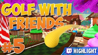 Golf With Friends  5  Welcome to Candyland 4 Player GameplayTwitch Highlight [upl. by Nnauol]