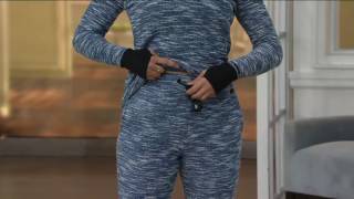 Hot Totties French Knit Melange Long Sleeve Top or Slim Pants on QVC [upl. by Anerual]