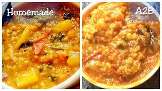 A2B style sambar sadam  perfect Adyar Ananda Bhavan hotel taste sambar rice variety rice recipe [upl. by Sanez821]