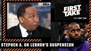 Stephen A reacts to the LeBron amp Isaiah Stewart suspensions  First Take [upl. by Suter384]