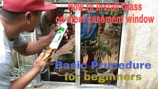 How to Install Glass on steel casement window [upl. by Hendricks498]