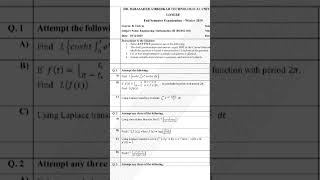 Engineering Mathematics 3 Question Paper [upl. by Ingvar804]