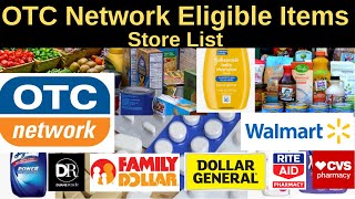 OTC Network card eligible items and Store List  OTC Network card Product List [upl. by Nataline]