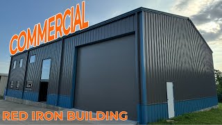 50x80 PreEngineered Commercial Metal Building in Texas  Office Shell Tour  WolfSteel Buildings [upl. by Melamed]