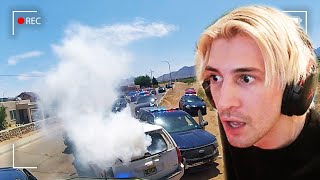 Highranking Gang Member vs Entire Police Force  xQc Reacts [upl. by Furlong701]