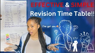 How to Make a REVISION TIMETABLE for your finalsSimple and FAST [upl. by Ataynek]