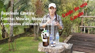 Como fazer repelente para Cavalo  Contra Moscas  Mosquitos Pernilongos e demais insetos [upl. by Ordnas]