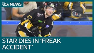 Ice hockey star dies after freak accident during Sheffield match  ITV News [upl. by Yajeet222]