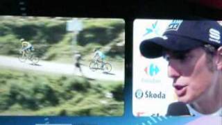 Andy Schleck déraille sur son attaque devant Contador [upl. by Linkoski]