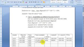 comptabilité générale S2 quot les Amortissements partie 4  amortissement dégressif 1quot [upl. by Rayna]