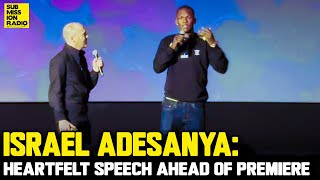 Israel Adesanya at Stylebender Premiere quotYou Guys Get To See Different Sides Of Me In Thisquot [upl. by Nnayelsel]