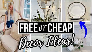 FREE or CHEAP HOME DECORATING IDEAS DIY DECOR On A BUDGET [upl. by Yngad]