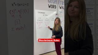 Discriminant rules math algebra iteachalgebra mathematics [upl. by Eleonora923]