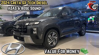 2024 Hyundai Creta SX Tech 15 Diesel Manual WalkaroundFeatures and ADAS Tech 1756 Lakhs [upl. by Jardena]