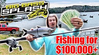 Fishing MASSIVE Baits for 100000 Big Bass Fishing Tournament [upl. by Eillac]