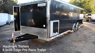 85x28 Haulmark Edge Pro  Racing Trailer [upl. by Oslec]