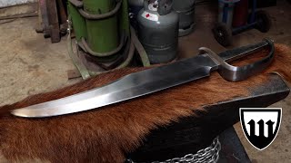 Forging a bowie knife for a giant part 3 making the guard [upl. by Taggart]