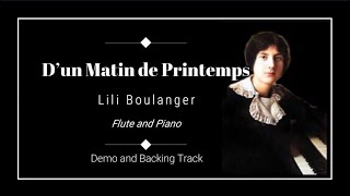 D’un Matin de Printemps  Lili Boulanger  Demo and Backing Track [upl. by Afihtan]