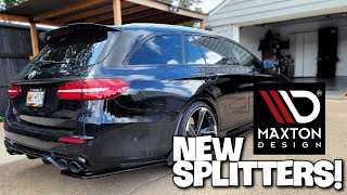 Splitters make you look lower Maxton Design Mercedes E63 rearside splitters installed S213 wagon [upl. by Irbmac]