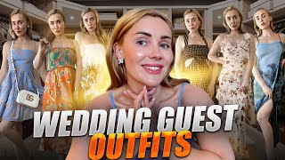 UNIQUE WEDDING GUEST LOOKBOOK🥻Unpacking amp Try on Haul Anthropologie Outfits [upl. by Sokcin]