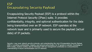 ESP  Encapsulating Security Payload [upl. by Alauqahs]