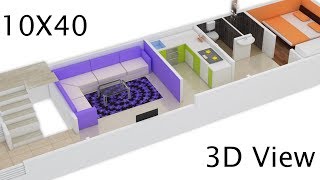 10X40 House plan 3d view by nikshail [upl. by Burris748]