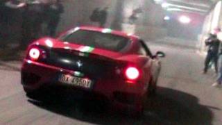 Monza Speed Day 20112011  Tunnel Sound Burnouts Accelerations Flames [upl. by Oiramed]