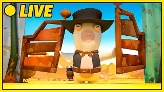 LIVE 🔴 The Rabbids in the Wild West  Rabbids Invasion  Cartoon for Kids [upl. by Culhert]