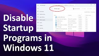 How to Disable Startup Programs on Windows 11 [upl. by Trebron]