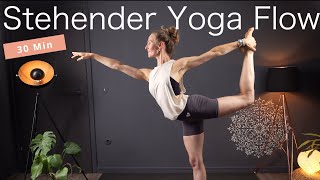 30 Min Verspielter Yoga Flow im Stehen  Stabilität amp Offenheit  Handgelenk schonend Hands free [upl. by Kendrick]