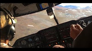 Flying on Everts Air Cargo Curtiss C46 Commando Arrival  Landing Anaktuvuk Pass Airport KAKPAKP [upl. by Emmalee]