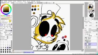 Speedpaint FNAF golden freddy x marionette [upl. by Swec]